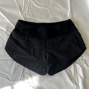 Lululemon black speed ups-low rise (size 2, 2.5”)